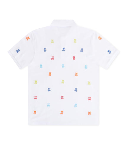 Psycho Bunny Bonham Pique Polo - White - Denim Exchange 