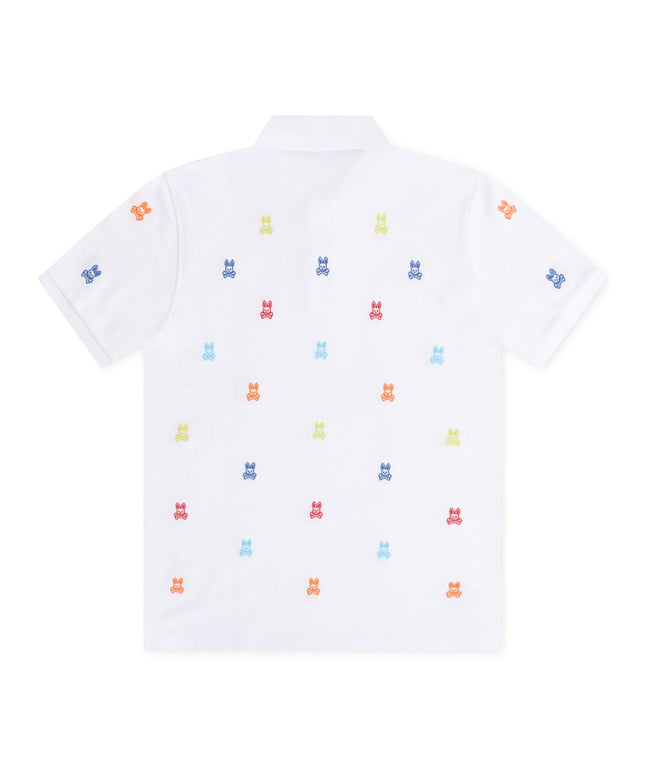 Psycho Bunny Bonham Pique Polo - White - Denim Exchange