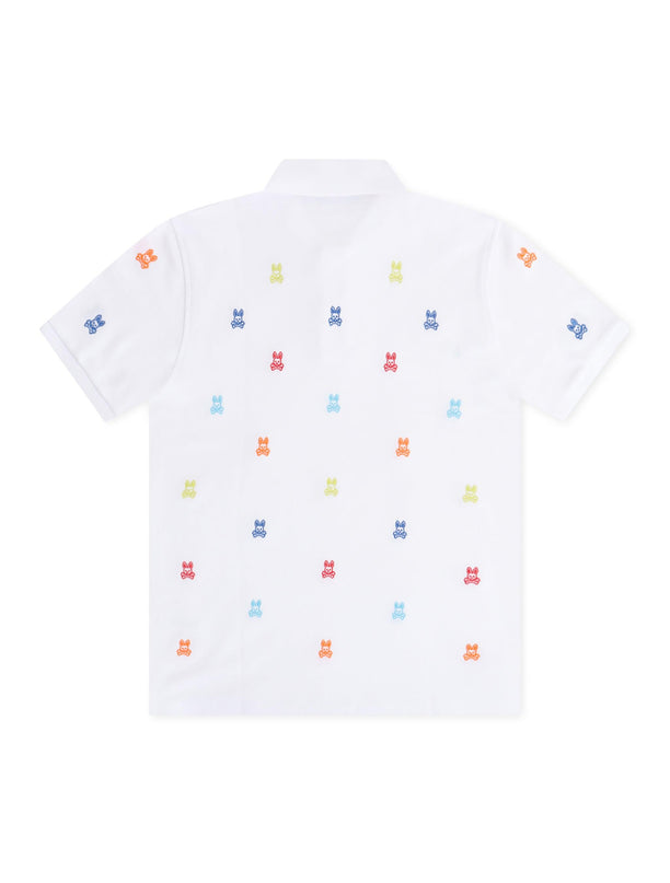 Psycho Bunny Bonham Pique Polo - White - Denim Exchange 