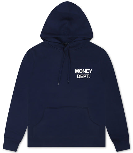 Money Dept. Print Hoodie - Navy/White