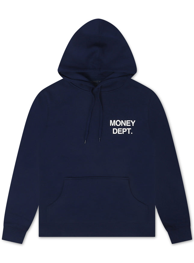 Money Dept. Print Hoodie - Navy/White