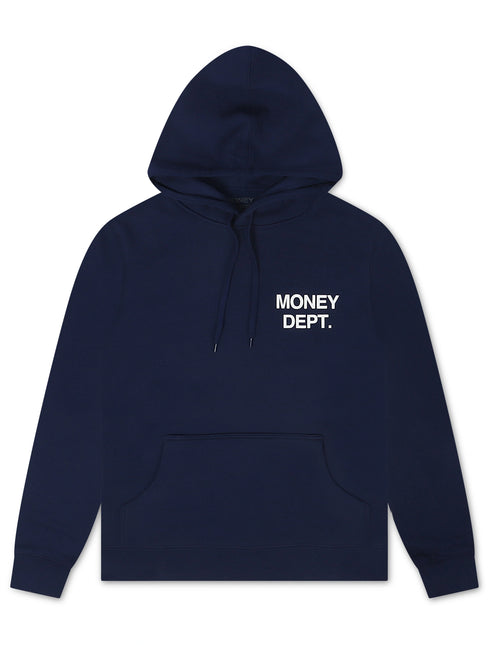 Money Dept. Print Hoodie - Navy/White