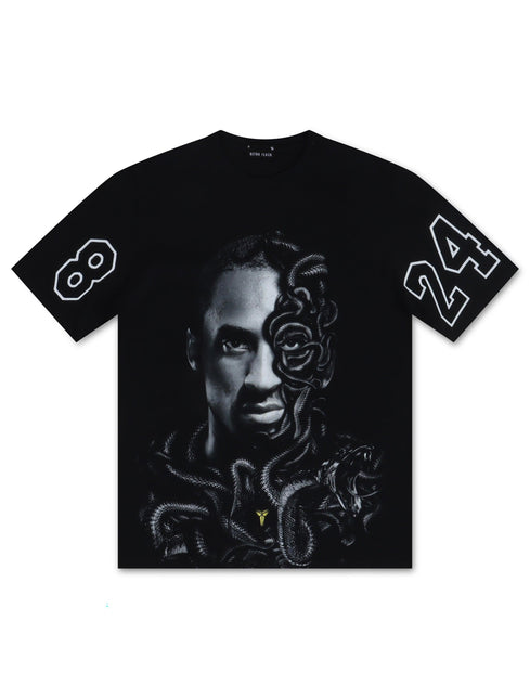 RETRO FLAIR SNAKE FACE MAMBA TEE - BLACK RETRO FLAIR