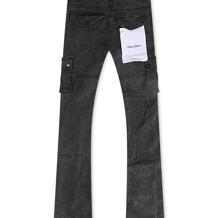 Vicious Denim Flare Stacked Fit Jeans - Black