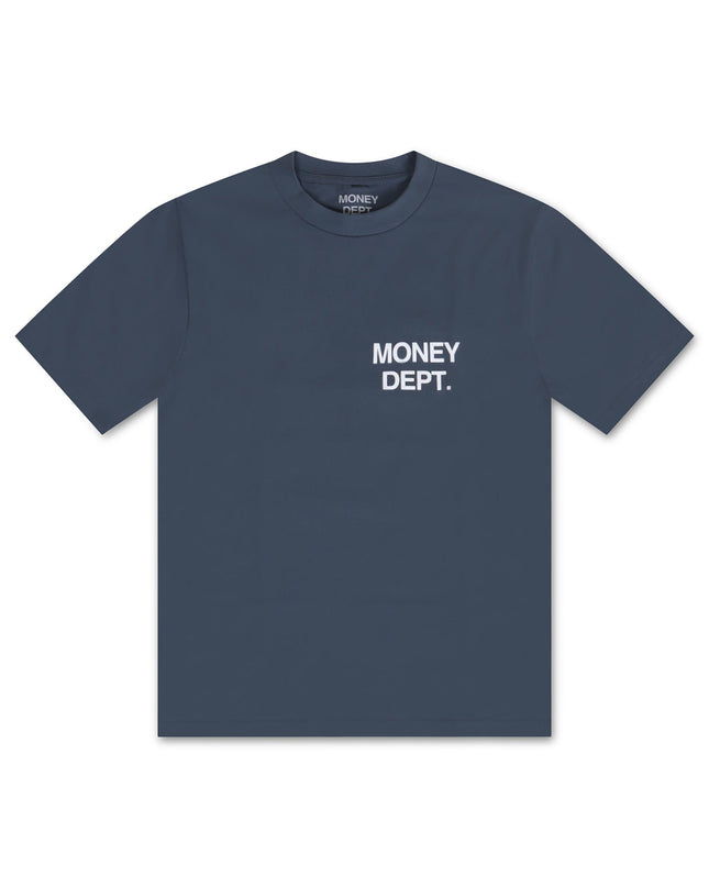 MONEY DEPT. LOS ANGELES HEAVYWEIGHT TEE - PETRO BLUE/WHITE