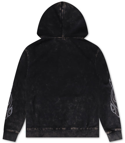 Smoke Rise Rhinestone Dystopia Hoodie - Black