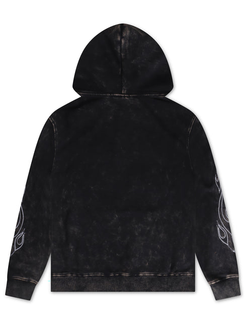 Smoke Rise Rhinestone Dystopia Hoodie - Black