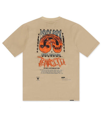 TENACITI PSYCH ROCK PARTY FESTIVAL TEE - CREAM TENACITI