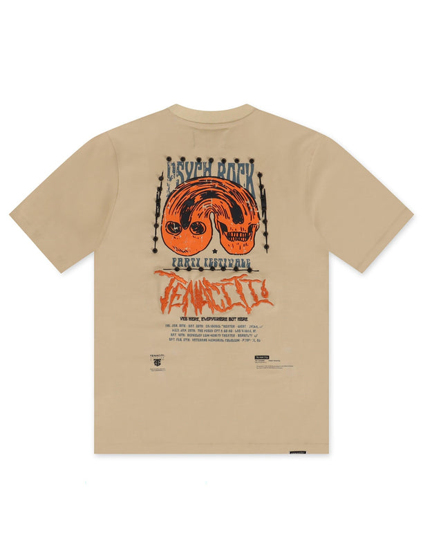 TENACITI PSYCH ROCK PARTY FESTIVAL TEE - CREAM TENACITI