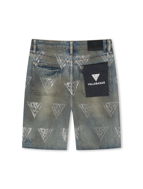 Valabasas Palace Rhinestone Jeans - Dirty Wash