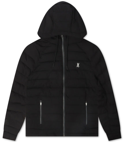 Chaqueta Malcom de Psycho Bunny para hombre, color negro