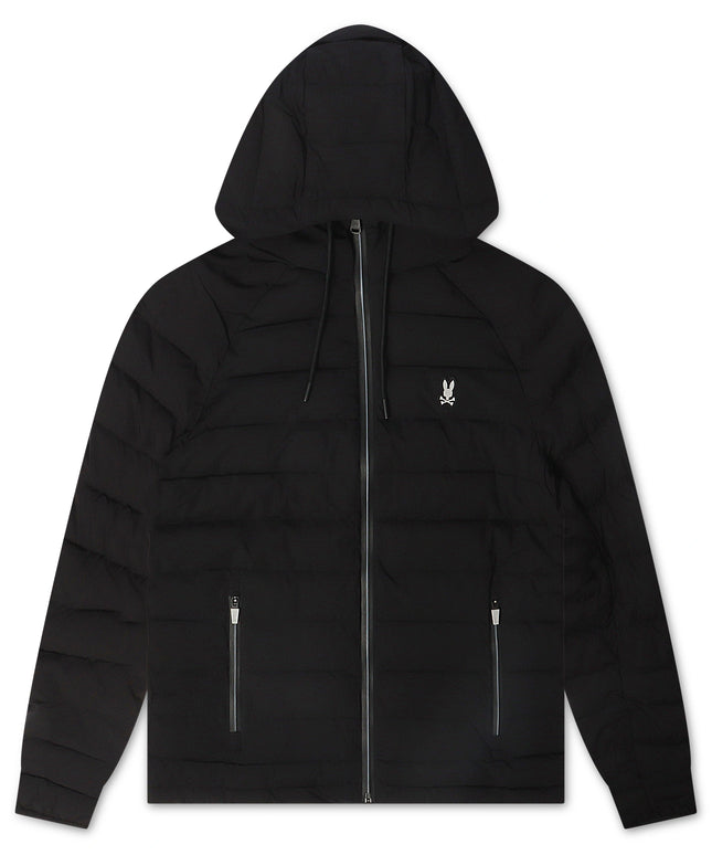 Chaqueta Malcom de Psycho Bunny para hombre, color negro