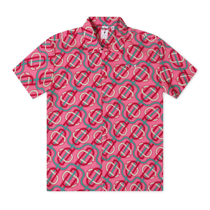 Puma X Palm Tree Crew Button Up - Strawberry - Denim Exchange 