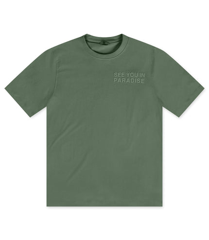 Jordan Craig Paradise Block Letter Tee - Olive - Denim Exchange 