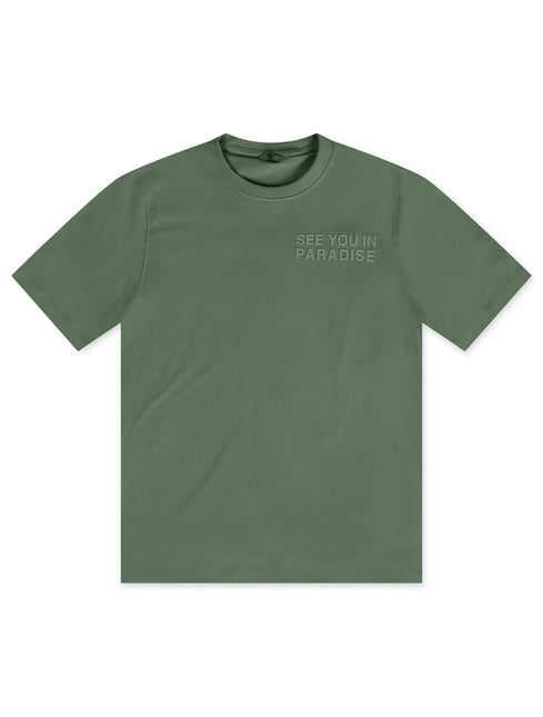 Jordan Craig Paradise Block Letter Tee - Olive - Denim Exchange 