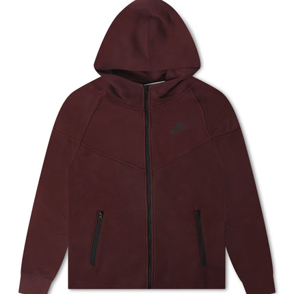Nike Womens Sportswear Tech Fleece Windrunner  Hoodie- Burgundy Crush