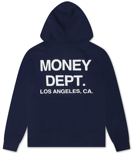 Money Dept. Print Hoodie - Navy/White