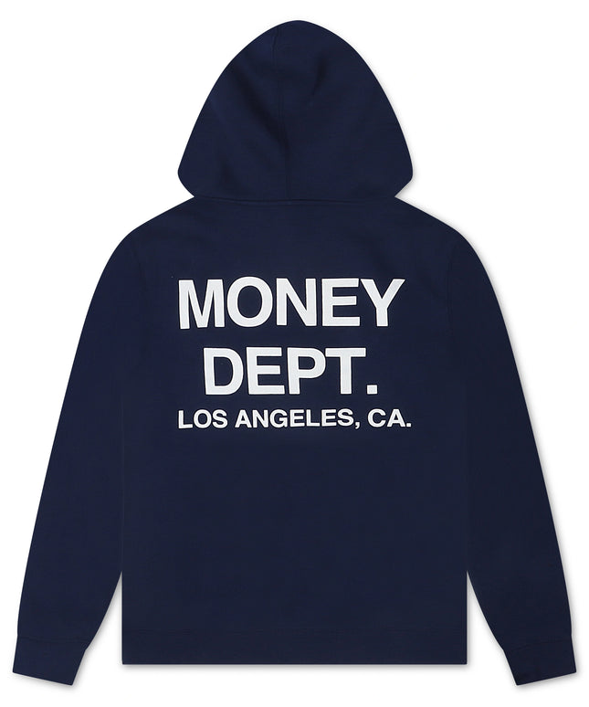 Money Dept. Print Hoodie - Navy/White