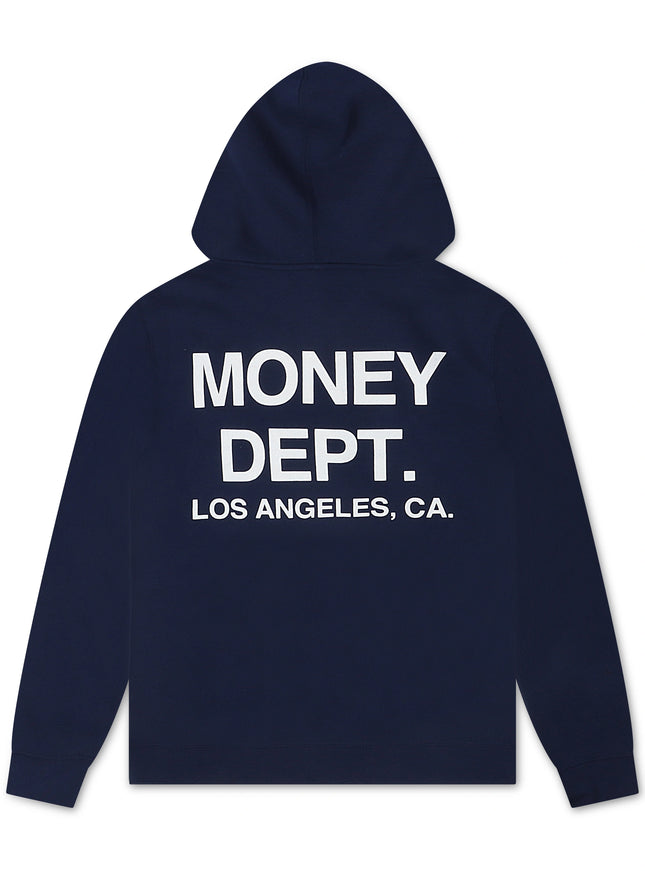 Money Dept. Print Hoodie - Navy/White