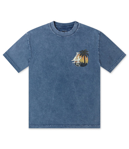 Stargazing LA Dodgers Past the 10 Tee - Denim Wash