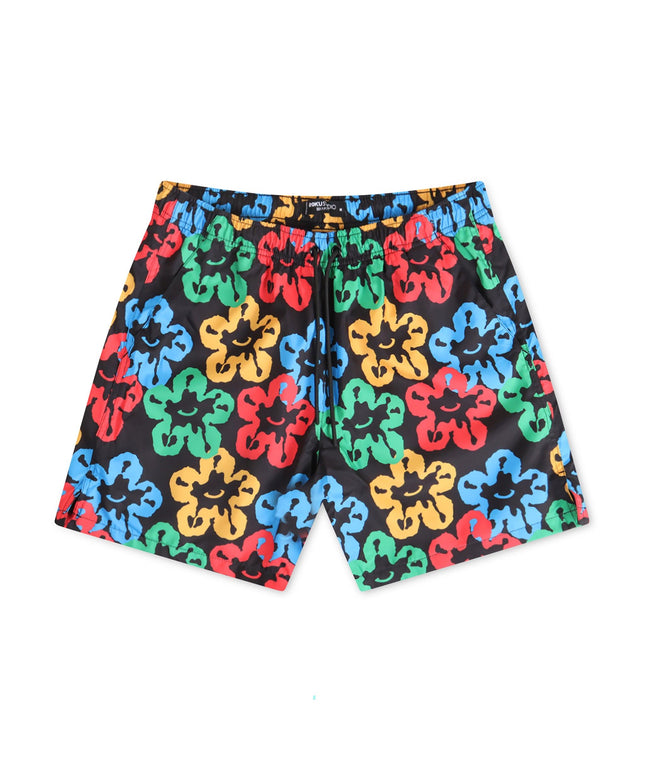 Roku Studio Olympic Tear Drip Nylon Shorts - Black/Multi - Denim Exchange