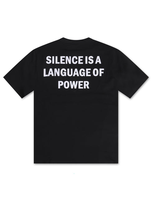 Silent Chapters Silence Of Power Tee - Black/White - Denim Exchange 