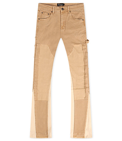 Sugarhill Revolver Stacked Jeans - Khaki/Ivory