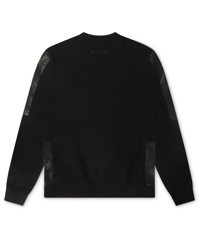 Makobi Star Rhinestone Crewneck - Black
