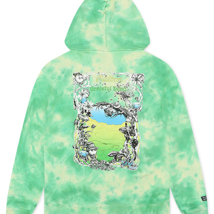 Malbon Grateful Dead Fesque Hoodie - Green Tie Dye