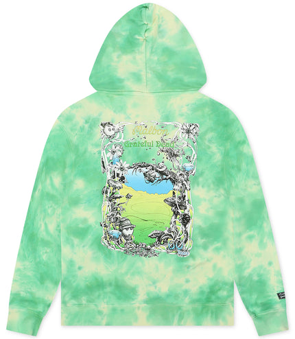 Malbon Grateful Dead Fesque Hoodie - Green Tie Dye