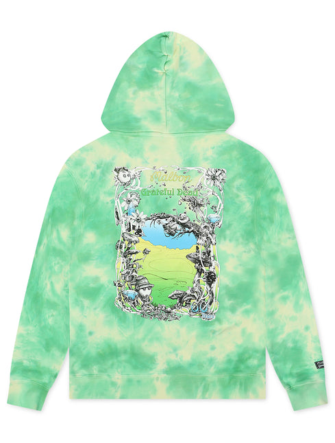 Malbon Grateful Dead Fesque Hoodie - Green Tie Dye