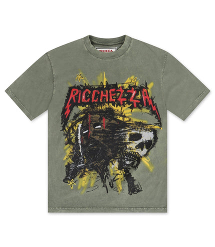 RICCHEZZA FEAR OF GOD TEE - OLIVE RICCHEZZA