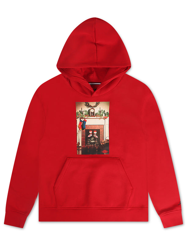 Air Jordan Mens Jumpman Chimney Hoodie - Gym Red