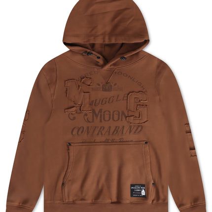  Smugglers Moon Woven Hoodie - Brown