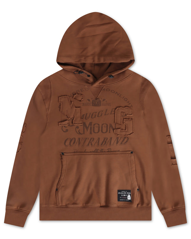 Smugglers Moon Woven Hoodie - Brown