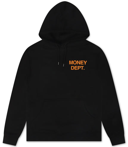 Money Dept. Print Hoodie - Black/Orange