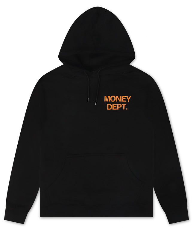 Money Dept. Print Hoodie - Black/Orange