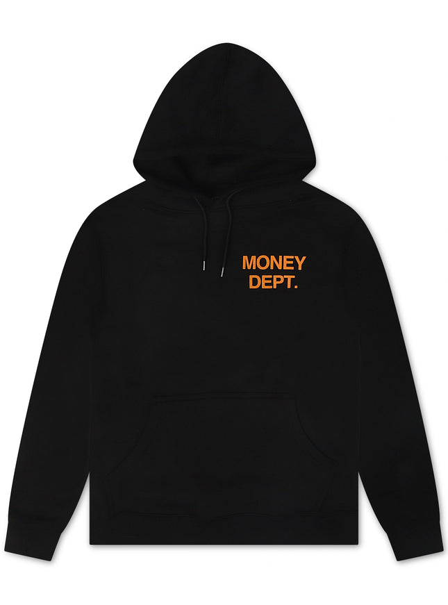 Money Dept. Print Hoodie - Black/Orange