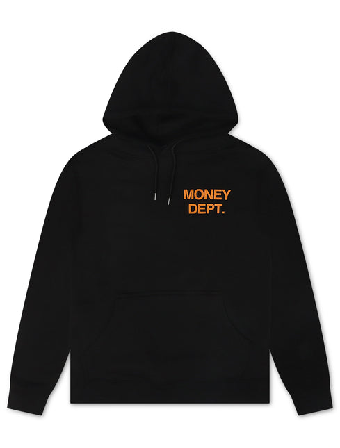 Money Dept. Print Hoodie - Black/Orange