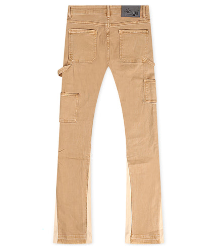 Sugarhill Revolver Stacked Jeans - Khaki/Ivory