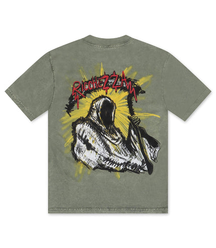 RICCHEZZA FEAR OF GOD TEE - OLIVE RICCHEZZA