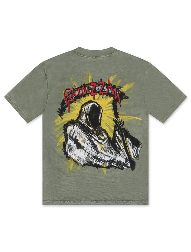 RICCHEZZA FEAR OF GOD TEE - OLIVE RICCHEZZA