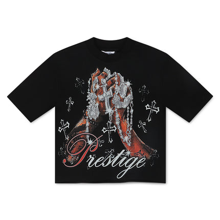 Prestige Chains Cropped Tee - Black
