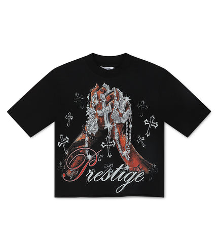 Prestige Chains Cropped Tee - Black
