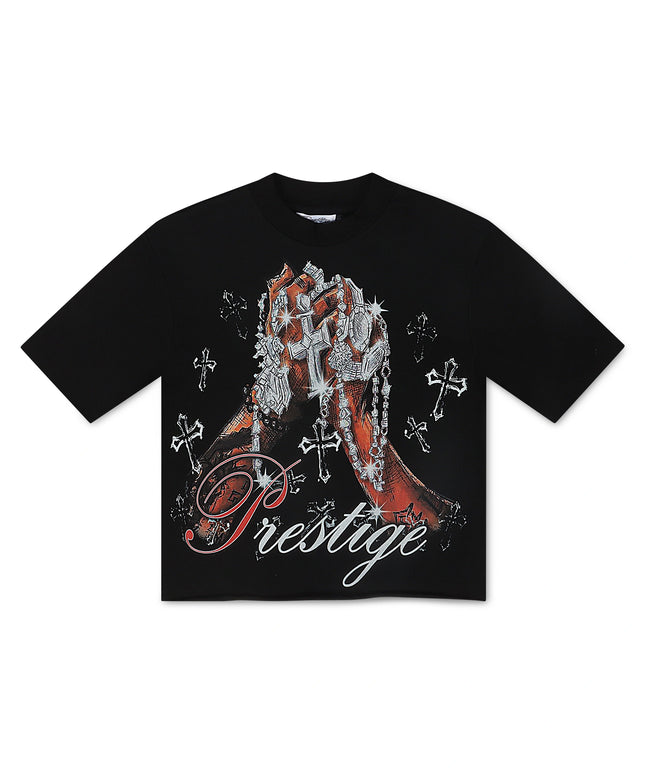 Prestige Chains Cropped Tee - Black