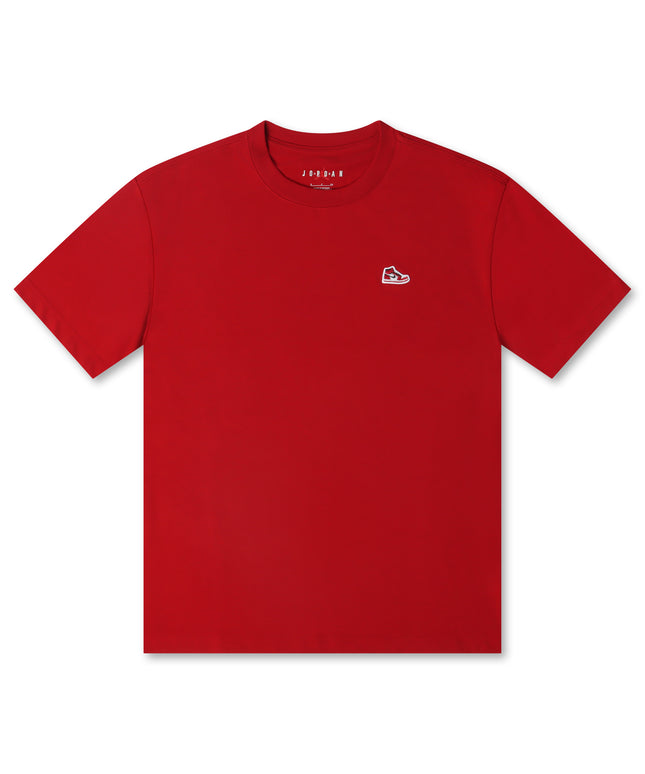 Air Jordan Mens Sneaker Patch Tee - Gym Red