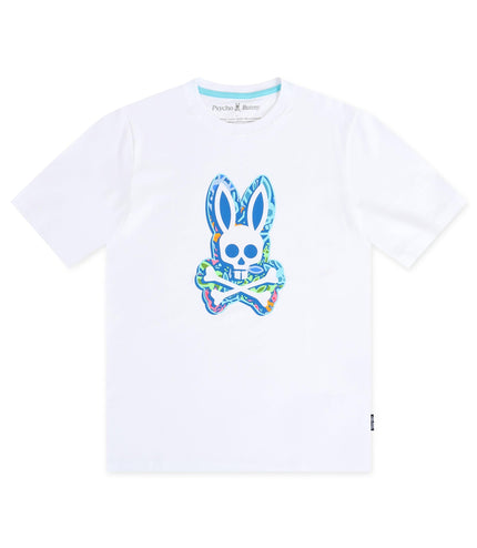 Psycho Bunny Clifton Graphic Tee - White - Denim Exchange 