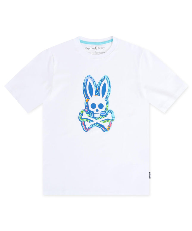 Psycho Bunny Clifton Graphic Tee - White - Denim Exchange 