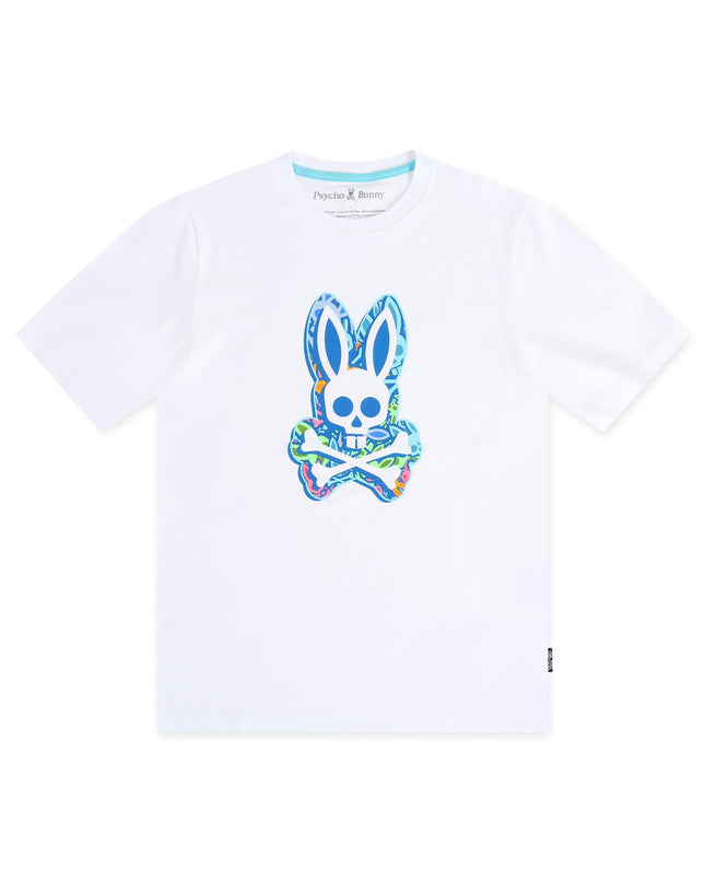 Psycho Bunny Clifton Graphic Tee - White - Denim Exchange 