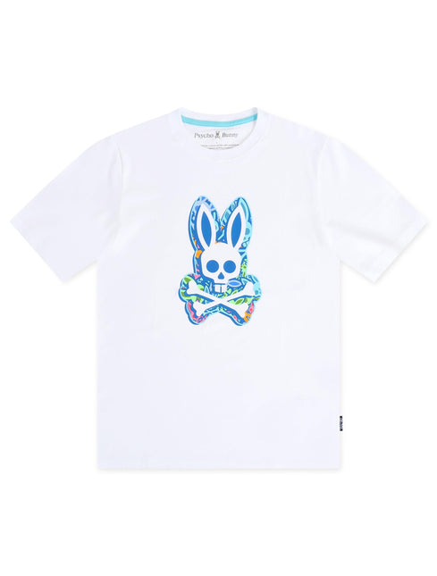 Psycho Bunny Clifton Graphic Tee - White - Denim Exchange 